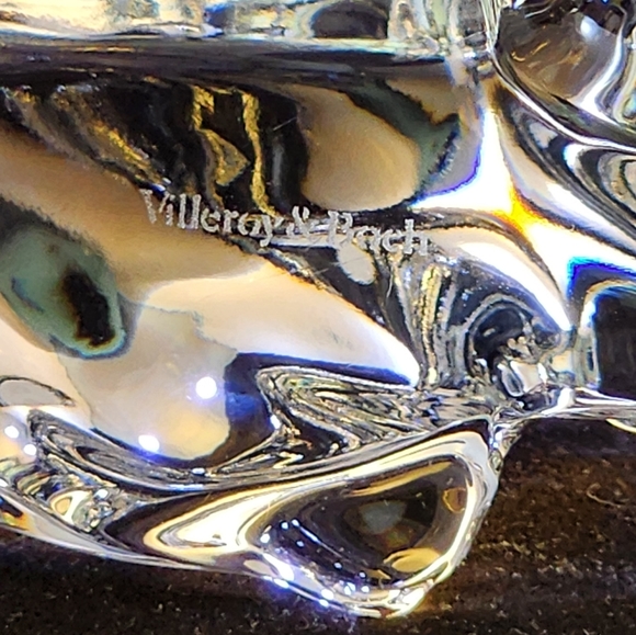 Signed Villeroy & Boch Crystal Dog Figurine Paperweight - Picture 9 of 14